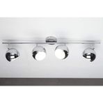 Rsylight Retro Krom Kaplama 180 Derece Hareketli Modern Spor 4 Lü Led Spot Avize Beyaz Ampullü