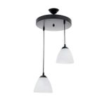 Rsylight Retro Metal 2 li Opal Camlı Modern Sarkıt Avize Çap:30 cm rys000823