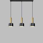 Rsylight Retro Metal 3'lü Masa Üstü Siyah Gold Dekoratif Rustik Sarkıt Avize