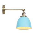 Rsylight Retro Metal Dekoratif Mafsallı Mavi Duvar Aplik MAVİ rys006032