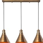 Rsylight Retro Metal Eskitme Kaplama Masa Üstü 3 lü Dekoratif Rustik Avize