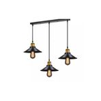 Rsylight Retro Metal Masa Üstü Sıralı 3'Lü Rustik Sarkıt Avize 60 Cm