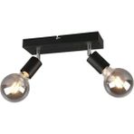 Rsylight Retro Metal Modern Spor 2'li Mafsallı Siyah Spot Avize