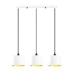 Rsylight Retro Metal Rustik Dekoratif 3 Lü Masa Üstü Sıralı Sarkıt Avize Genişlik 60 Cm Beyaz