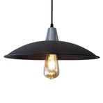 Rsylight Retro Metal Sarkıt Rustik Tekli Sarkıt Siyah Krom Askılı Avize