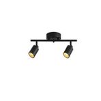Rsylight Retro Metal Siyah 2 Li 180 Derece Hareketli Led Spot Avize Günışığı Ampullü