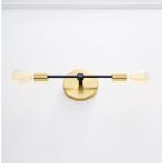 Rsylight Retro Modern Gold 2 Li Tavan Plofyoner Rustik Avize - Siyah