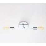 Rsylight Retro Modern Krom 2 Li Tavan Plofyoner Rustik Avize - Siyah