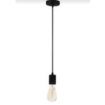 Rsylight Retro Modern Tekli Siyah Metal Sarkıt Siyah Avize