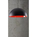 Rsylight Retro Parlak Siyah Içi Kırmızı Metal Sarkıt Avize 40 Cm