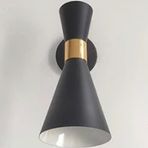 Rsylight Retro Rustik Dekoratif Metal Siyah Mafsallı Vintage Aplik