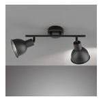 Rsylight Retro Rustik Metal 180 Derece Hareketli Siyah 2 Li Spot Avize