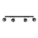 Rsylight Retro Siyah 180 Derece Hareketli Modern Spor 4 Lü Led Spot Avize Beyaz Ampullü