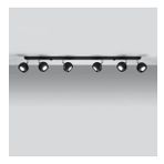 Rsylight Retro Siyah 180 Derece Hareketli Modern Spor 4 Lü Led Spot Avize Günışığı Ampullü 120 CM