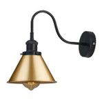 Rsylight Retro Siyah Gold Metal Modern Dekoratif Rustik Aplik
