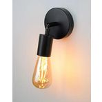 Rsylight Retro Siyah Metal 180 Derece Mafsallı Dekoratif Rustik Aplik