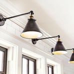 Rsylight Retro Siyah Metal Mafsallı Akrobatik Dekoratif Rustik Aplik