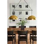 Rsylight Retro Vintage Siyah Eskitme Boyalı Masa Üstü Moden 2 Li Dekoratif Avize Altın