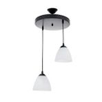 Rsylight Rys Retro Metal 2 Li Opal Camlı Modern Sarkıt Avize Çap:30 Cm