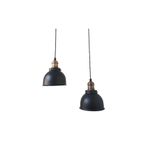 Rsylight Rys Retro Metal Dekoratif 2 Li Yuvarlak Dekoratif Sarkıt Avize Çap:30 Cm