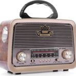 Rt-301 Bluetooth-Usb-Sd-Fm Şarjlı Nostaljik Radyo El Fenerli