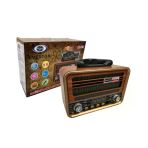 Rt-708 Retro Radyo Bluetooth Hoparlör - Solar (Güneş Enerjili) Şarjlı, Usb/Sd Kart Girişli, Tws Destekli, 3 Bant Radyo