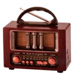 RT-721 Vintage Nostaljik Görünümlü Bluetooth Özellikli Fm Radyo Şarjlı - Kırmızı