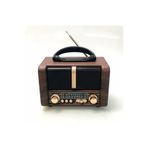 RTG NS8107 Ahşap Nostaljik Görünümlü Bluetoothlu USB-SD Card Girişli Radyo Hoparlör Müzik Kutusu