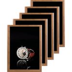 RTS Reklam 25MM Ahşap Görünümlü Alüminyum Gönye Köşe Çerçeve ( 5li Paket) - Koyu Ahşap - (A4-210x297mm)