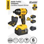 RTS5020 Şarjlı Torklu Vidalama Makinası Kömürsüz 200 Nm 2x4 Ah 20V Çift Akü S-Lion - Akü Dahil