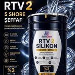 RTV2 Silikon 5 Shore Şeffaf Kalıp Silikonu Epoksi Sabun Taş Tozu Uyumlu Kabarcıksız Döküm 25 KG