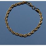 Rua Jewelry Çelik Burgu Halat Bileklik 21 Cm 5 Mm Altın Renk | Kararmaz , Unisex , 2 Yıl Garantili