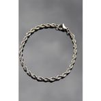 Rua Jewelry Çelik Burgu Halat Bileklik 4 Mm Gümüş Renk | Kararmaz , Unisex , 2 Yıl Garantili