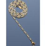 Rua Jewelry Çelik Italyan Cube Rectangle Zincir Kolye 2 Mm Altın Renk | Kararmaz ,unisex ,2 Yıl Garantili