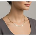 Rua Jewelry Çelik Italyan Yassı Balıksırtı Kolye 3 Mm Altın Renk | Kararmaz , Unisex , 2 Yıl Garantili