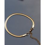 Rua Jewelry Çelik Italyan Yassı Yılan Bileklik 18 Cm- 4 Mm Altın Renk | Kararmaz , Unisex , 2 Yıl Garantili
