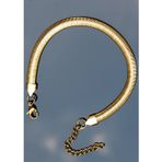 Rua Jewelry Çelik Italyan Yassı Yılan Worm Bileklik 6 Mm Altın Renk | Kararmaz ,unisex ,2 Yıl Garantili