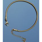 Rua Jewelry Çelik Italyan Yuvarlak Yılan Bileklik 3 Mm Altın Renk | Kararmaz ,unisex ,2 Yıl Garantili