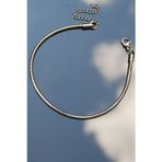 Rua Jewelry Çelik Italyan Yuvarlak Yılan Bileklik 3 Mm Gümüş Renk | Kararmaz ,unisex ,2 Yıl Garantili