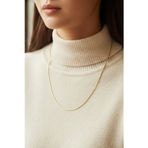 Rua Jewelry Çelik Yassı Yılan Kolye Uzun 60 cm 1 mm Altın Renk -| Kararmaz , Unisex , 2 Yıl Garantili