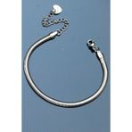 Rua Jewelry Çelik Yassı Yılan Worm Bileklik 4 Mm Gümüş Renk | Kararmaz ,unisex ,2 Yıl Garantili