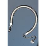 Rua Jewelry Çelik Yassı Yılan Worm Bileklik 6 Mm Gümüş Renk | Kararmaz ,unisex ,2 Yıl Garantili