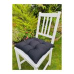 Rual Bahçe Sandalye Minderi Pamuklu Kumaş Pofidik Kare Dekoratif Sandalye Minderi 40x40 Cm 1 Adet