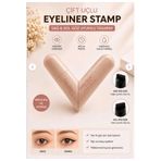 Ruava Siyah-Suya Dayanıklı Çift Taraflı Eyeliner Damga Kalem Sağ ve Sol Göz Uyumlu