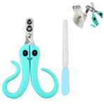 Ruayia Tırnaklı makas, kediler (2 mm ve 4 mm) tırnak törpüsü, paslanmaz çelik, kedi pençeleri, terzi, tırnak makası, güvenlik koruması, tırnak makası, dosya, tırnak makası, küçük köpek yavruları,