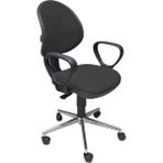 Rubano Ergonomik Ofis ve Öğrenci Çalışma Koltuğu – Sandalyesi (Krom Ayaklı) - Siyah