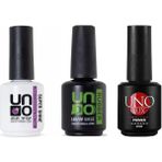 Rubber Fontenay Kalıcı Oje Seti Uno Lux Primer 15 ml +Rubber Base Gel 15ml+Supershine Top Coat 15ml
