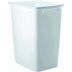 Rubbermaid Küçük Mutfak Banyo Çöp Kovası, Lavabo Altı Çöp Sepeti, Plastik, Beyaz, 9 Galon