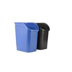 Rubbermaid Tezgah Altı Küçük Çöp Kovası, Geri Dönüşüm/Atık için 2'li Paket Mavi ve Siyah, 9,4 Galon, Mutfak/Banyo/Ofiste kullanım için Lavabo/Masa/Dolap altına sığar