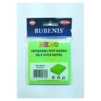 Rubenis 76x76 mm Fosforlu Yeşil Yapışkanlı Not Kağıdı